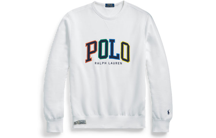 Ralph Lauren SS23 White Crewneck Sweatshirt with Embroidered Logo MNPOKNI16822700-100 圖 2
