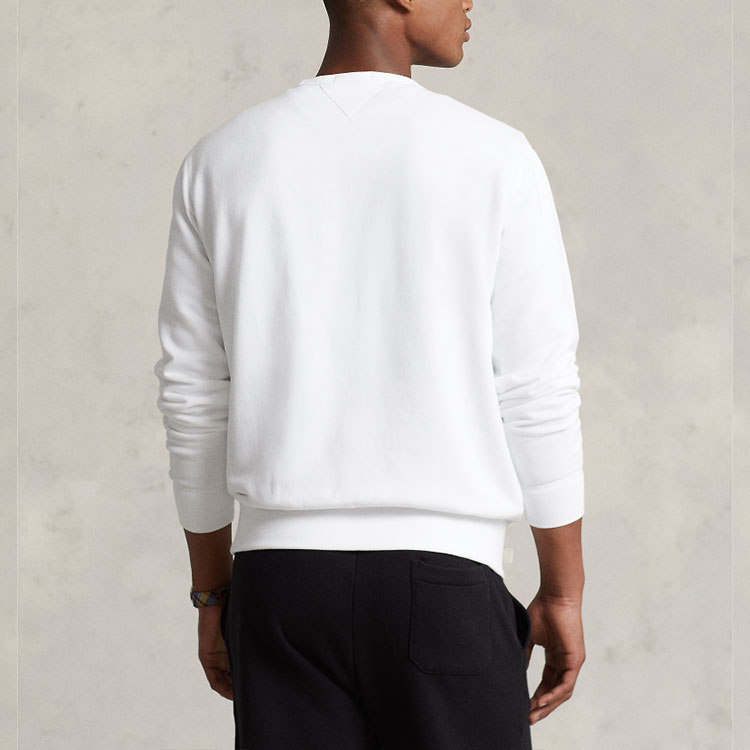 Ralph Lauren SS23 White Crewneck Sweatshirt with Embroidered Logo MNPOKNI16822700-100 圖 5