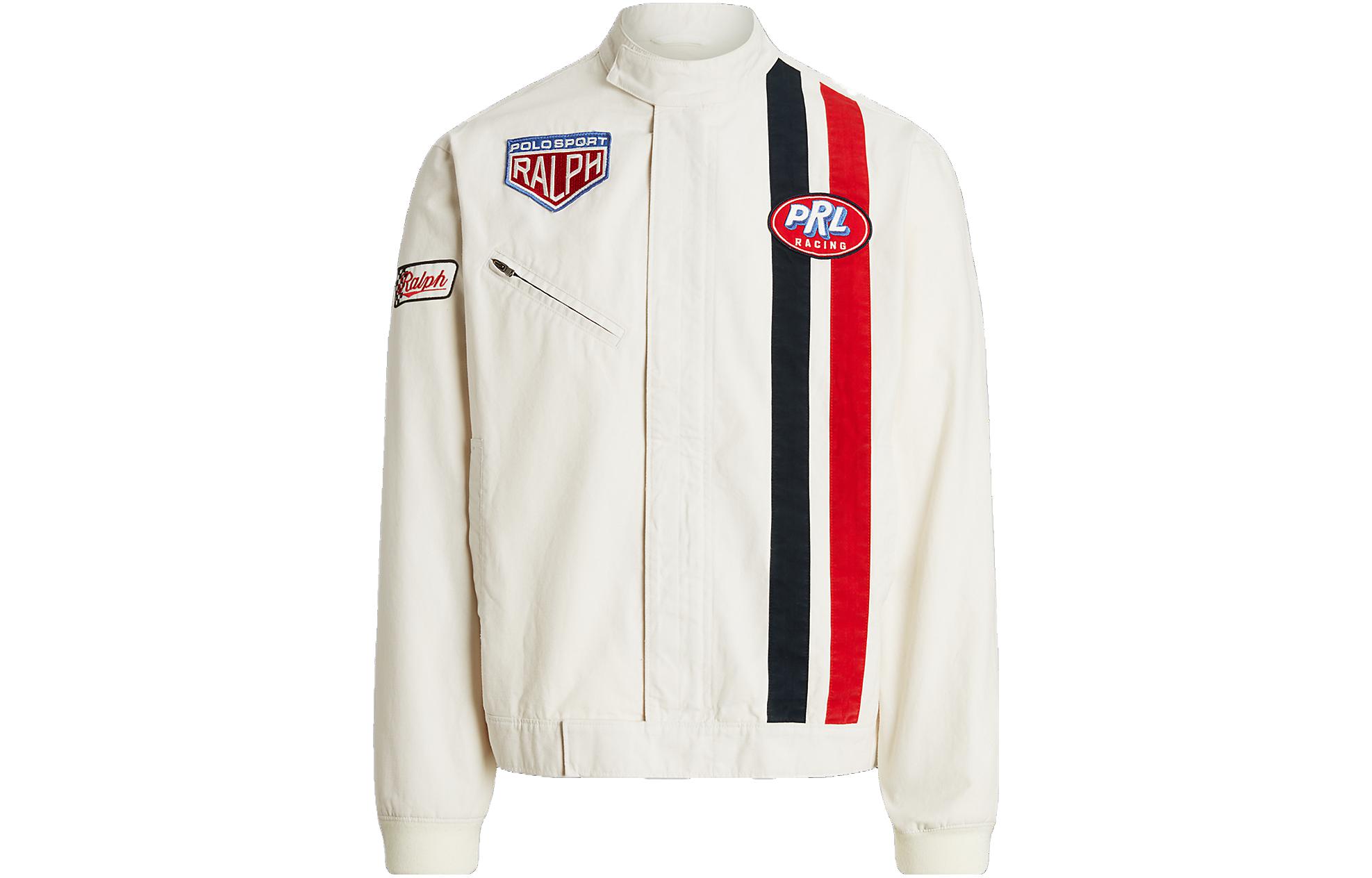 Ralph Lauren SS23 White Letter Print Zip-Up Jacket Unisex MNPOOTW16021122-100