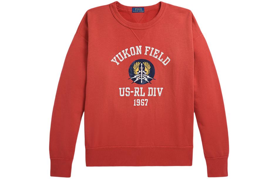 Ralph Lauren SS24 Alphanumeric Print Crewneck Sweatshirt Brick Red Men MNPOKNI16823536-600 圖 2