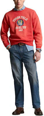 Ralph Lauren SS24 Alphanumeric Print Crewneck Sweatshirt Brick Red Men MNPOKNI16823536-600 Lookbook Ralph Lauren SS24 Alphanumeric Print Crewneck Sweatshirt Brick Red Men MNPOKNI16823536-600