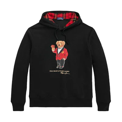 Ralph Lauren SS24 Animal Graphic Black Hoodie Casual Sweatshirt MNPOKNI16823378-001
