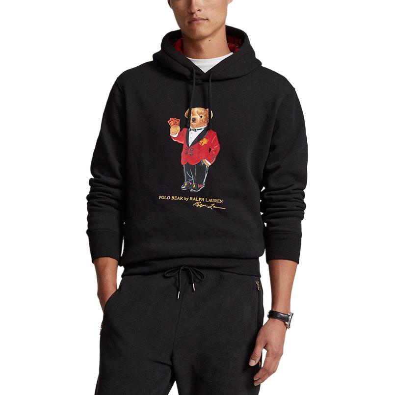 Ralph Lauren SS24 Animal Graphic Black Hoodie Casual Sweatshirt MNPOKNI16823378-001 圖 4