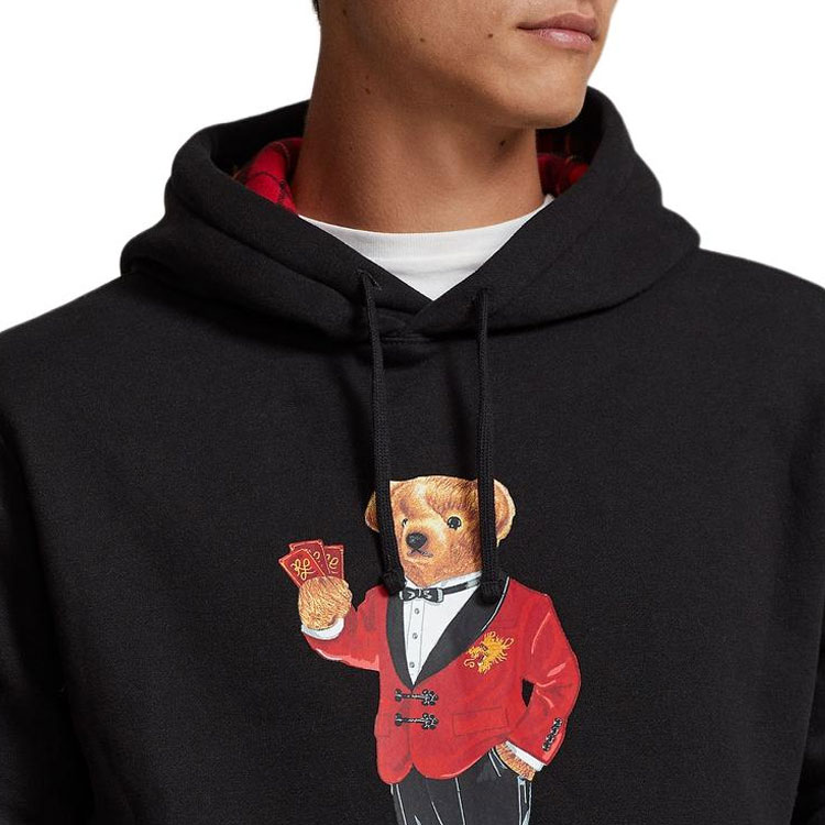 Ralph Lauren SS24 Animal Graphic Black Hoodie Casual Sweatshirt MNPOKNI16823378-001 圖 6