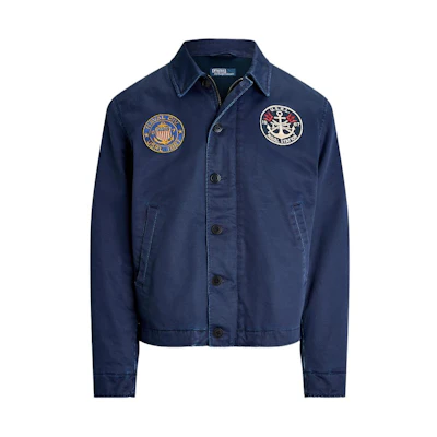 Ralph Lauren SS24 Badge Pattern Single-Breasted Jacket Men’s Nautical Blue MNPOOTW16021381-410