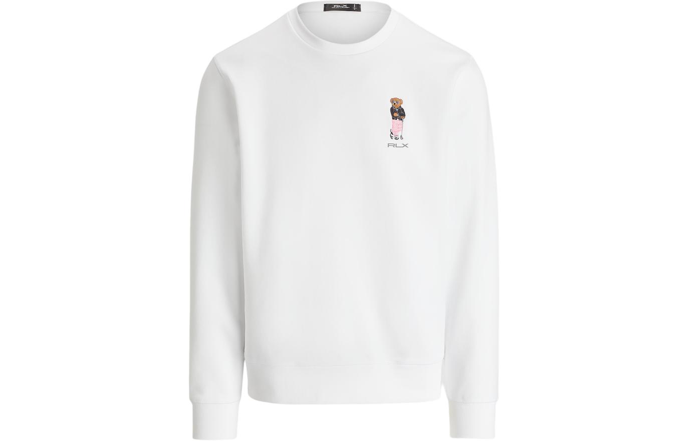 Ralph Lauren SS24 Bear Embroidered Crewneck Sweatshirt Men’s Ceramic White MNXGKNI16820235-100