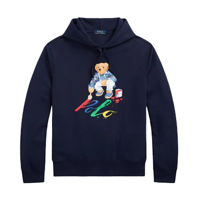 Ralph Lauren SS24 Bear Logo Hoodie Nautical Blue MNPOKNI16823449-410