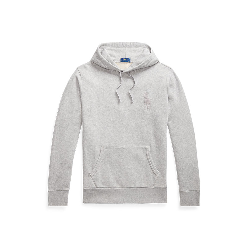 Ralph Lauren SS24 Big Pony Embroidered Hoodie Spring Gray for Men MNPOKNI16823970-020