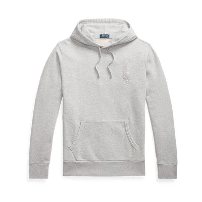 Ralph Lauren SS24 Big Pony Embroidered Hoodie Spring Gray for Men MNPOKNI16823970-020