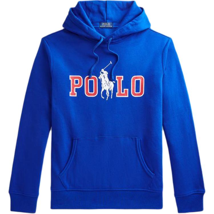 Ralph Lauren SS24 Big Pony Logo Hoodie Unisex Blue MNPOKNI16821963-401