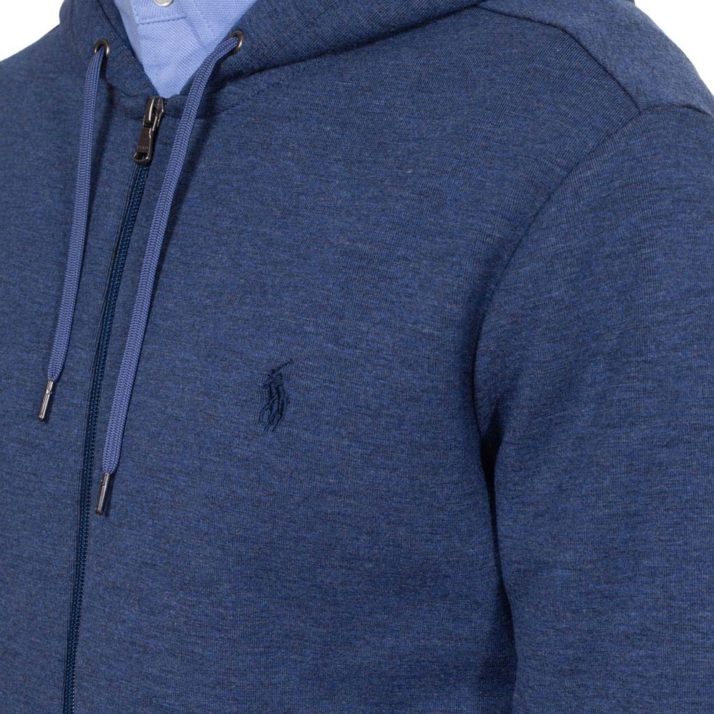 Ralph Lauren SS24 Blue Hoodie with Pony Embroidery and Full Zip 710652313-047 圖 4