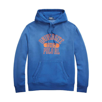 Ralph Lauren SS24 Blue Logo Letter Print Hoodie for Men 710934765-001