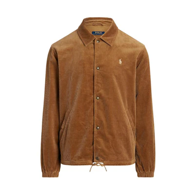 Ralph Lauren SS24 Brown Logo Embroidered Single-Breasted Jacket Men MNPOOTW16021296-250