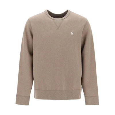 Ralph Lauren SS24 Brown Solid Crewneck Pullover Sweatshirt Long Sleeve 710881519-015