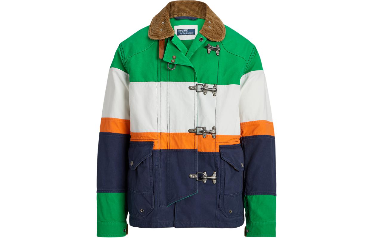 Ralph Lauren SS24 Colorblock Logo Print Long Sleeve Jacket Multicolor MNPOOTW12820087-999