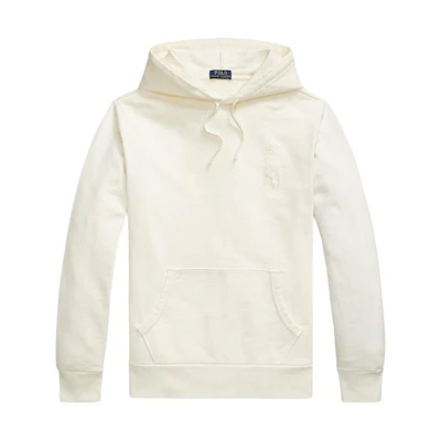 Ralph Lauren SS24 Cream Club Hoodie with Logo Embroidery MNPOKNI16823630-101