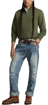 Ralph Lauren SS24 Baju Sweatshirt Leher Separuh Sulam Logo Hijau MNPOKNI16823467-300 Lookbook Ralph Lauren SS24 Baju Sweatshirt Leher Separuh Sulam Logo Hijau MNPOKNI16823467-300