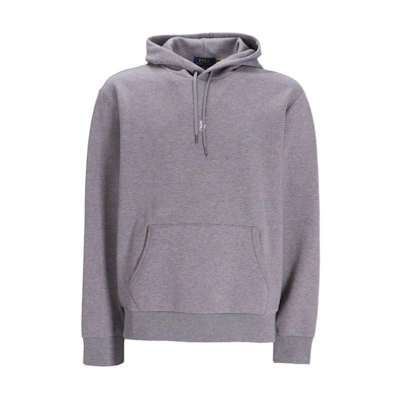 Ralph Lauren SS24 Gray Solid Hoodie Pullover Drawstring Loose Fit 710881506-029