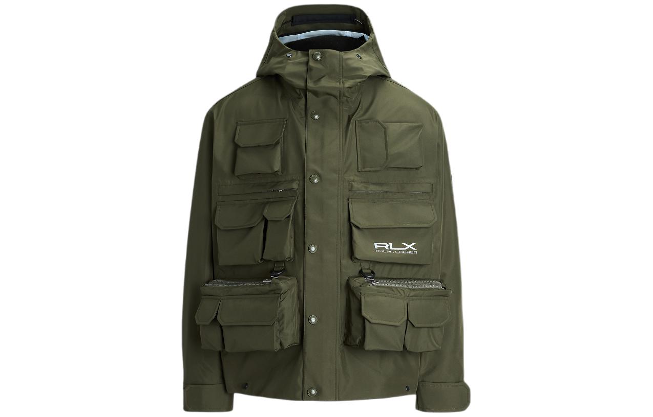 Ralph Lauren SS24 Green Oversized Multi-Pocket Hooded Jacket MNRXOTW16020103-300