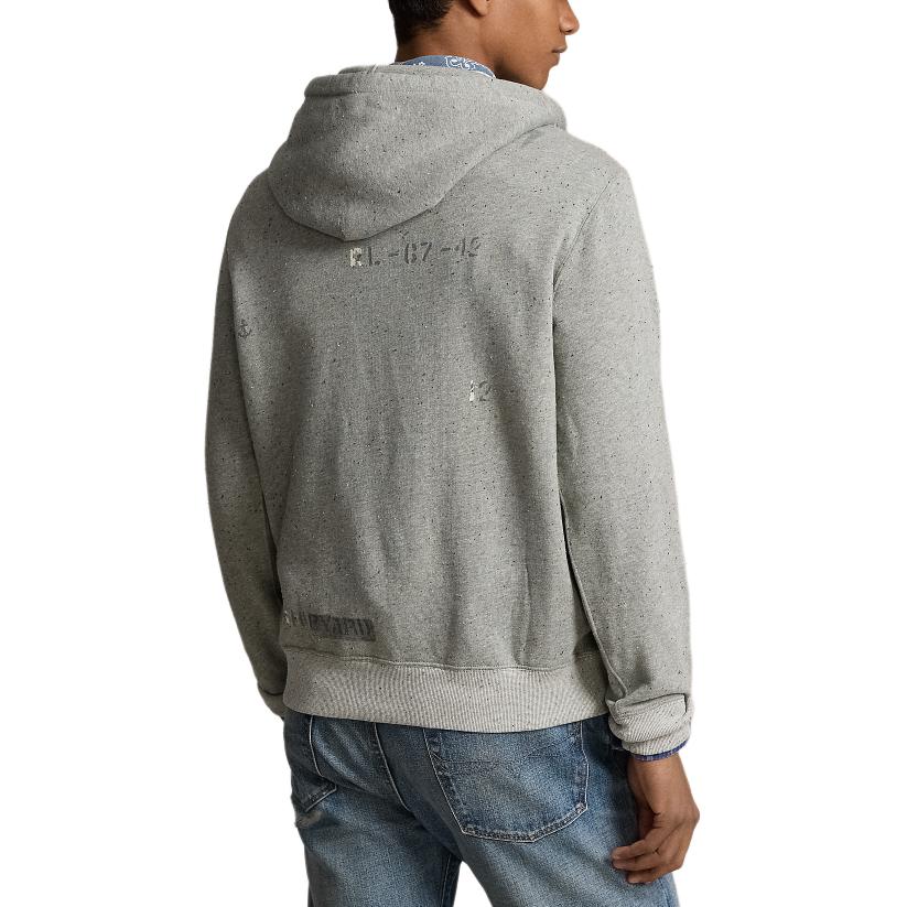 Shop 拉夫劳伦 SS24 灰色连帽衫 熊标志与字母设计 MNPOKNI16823539-020