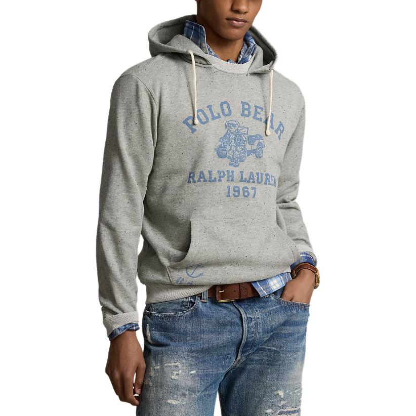 Purchase 拉夫劳伦 SS24 灰色连帽衫 熊标志与字母设计 MNPOKNI16823539-020