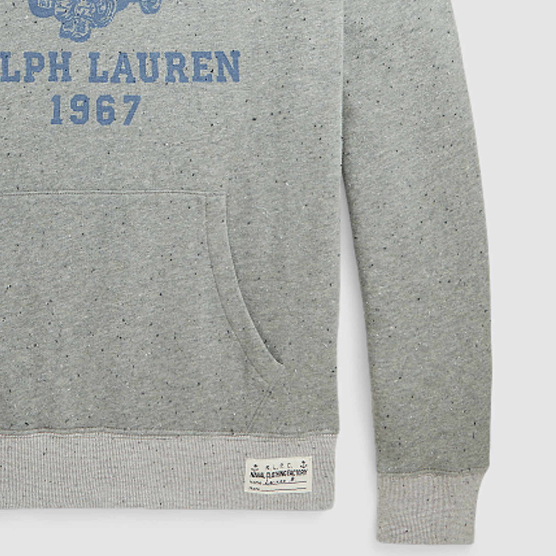 Cheap 拉夫劳伦 SS24 灰色连帽衫 熊标志与字母设计 MNPOKNI16823539-020