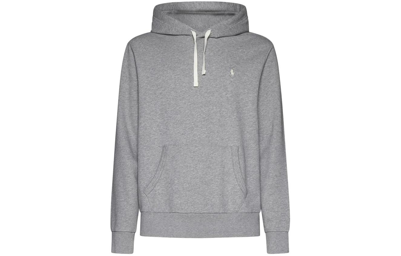 Ralph Lauren SS24 Grey Solid Color Pullover Hoodie 710916690-007