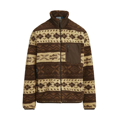 Ralph Lauren SS24 Half-Zip Patchwork Jacket Deep Beechwood Men’s Outerwear MNPOKNI16823434-200