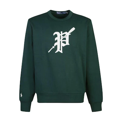 Ralph Lauren SS24 Logo Embroidered Crewneck Sweatshirt Olive Green 710952064-001