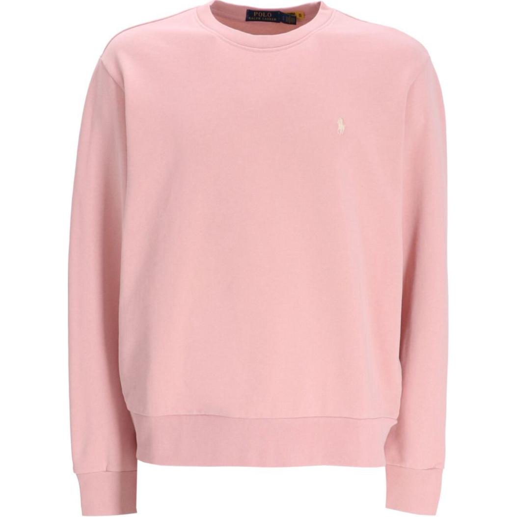 Ralph Lauren SS24 Logo Embroidered Crewneck Sweatshirt Pink 710916689-015