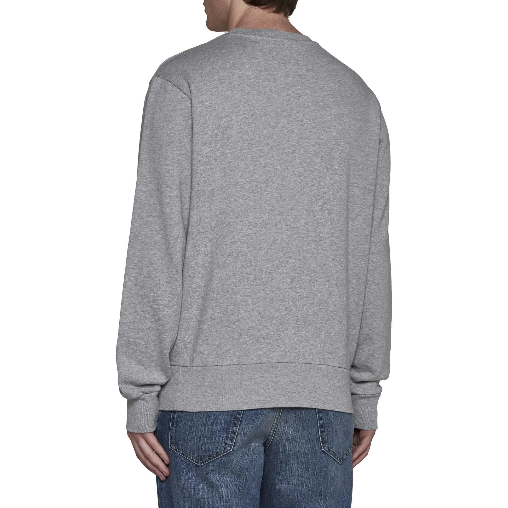 Shop 랄프 로렌 SS24 로고 자수 크루넥 스웨트셔츠 라이트 그레이 710916689-007