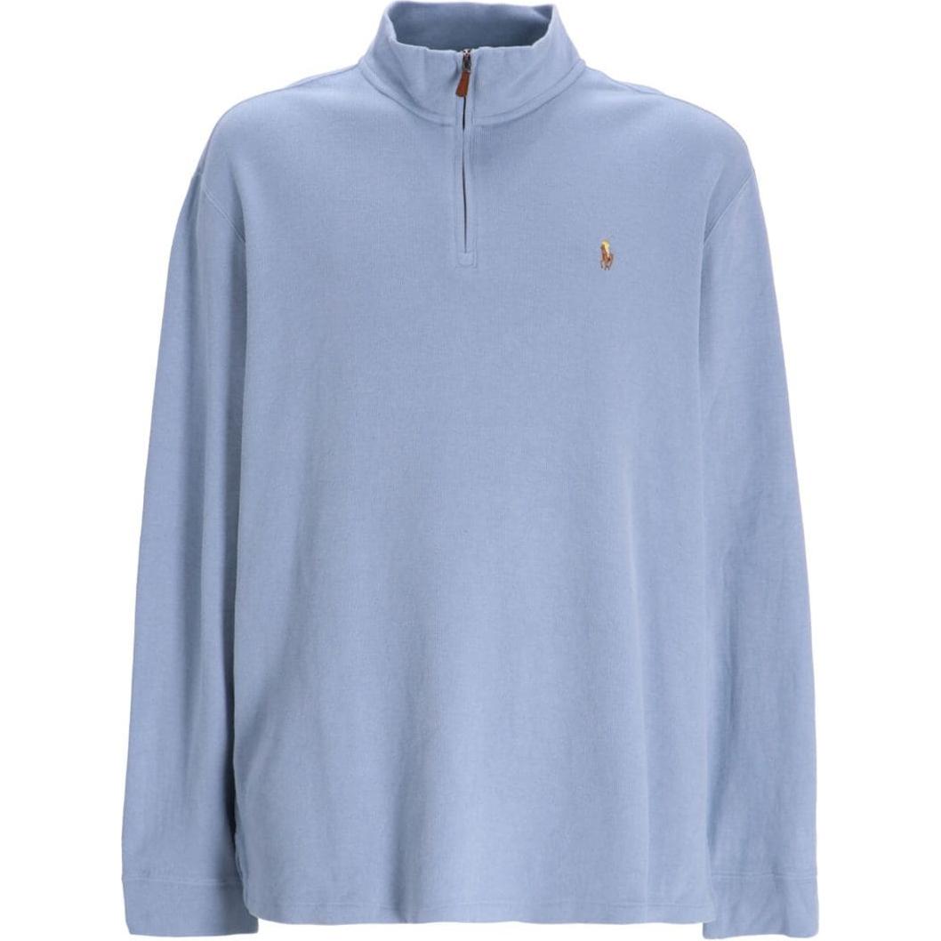 Ralph Lauren SS24 Logo Embroidered Straight Long Sleeve Sweatshirt Blue 710671929-063