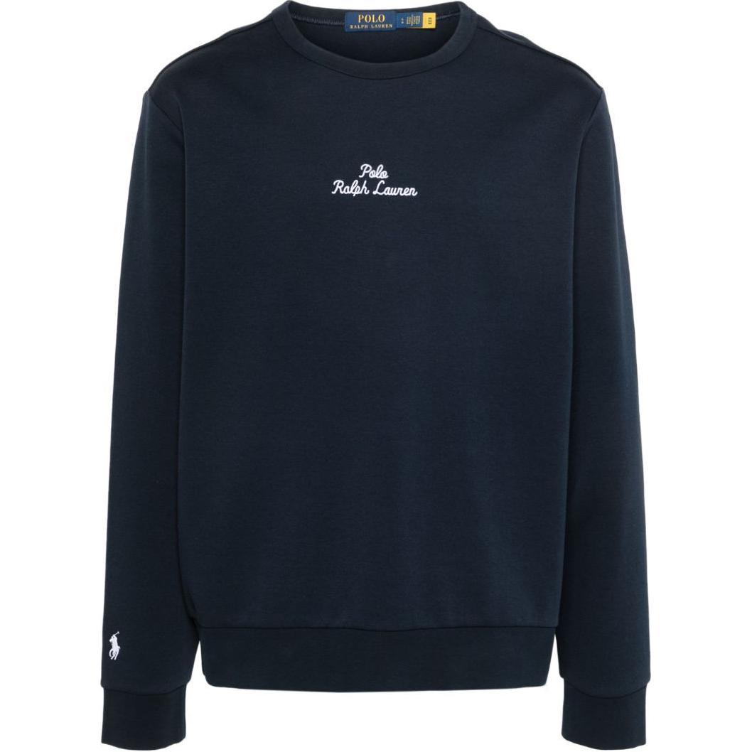 Ralph Lauren SS24 Logo Letter Print Crewneck Sweatshirt Navy Blue - 710941833-NAVY