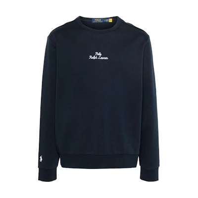Ralph Lauren SS24 Logo Letter Print Crewneck Sweatshirt Navy Blue - 710941833-NAVY