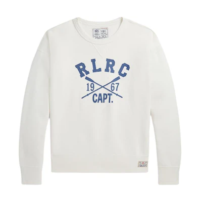 Ralph Lauren SS24 Logo Print Crewneck Long Sleeve Sweatshirt Men Nevis Island Beige MNPOKNI16823547-100