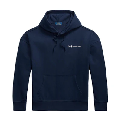 Ralph Lauren SS24 Nautical Blue Logo Print Loose Fit Hoodie Men MNPOKNI16823699-410