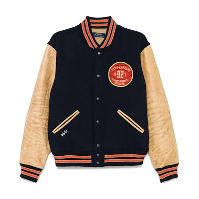 Ralph Lauren SS24 Navy Blue Embroidered Logo Loose-Fit Jacket for Men 710949941-NAVY