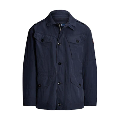 Ralph Lauren SS24 Navy Logo Patch Utility Jacket Long-Sleeve Casual Outerwear MNPOOTW16021384-410