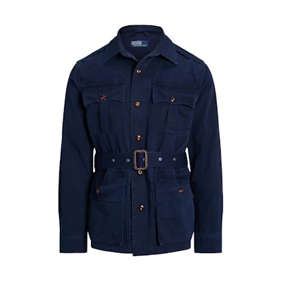 Ralph Lauren SS24 Navy Single-Breasted Long-Sleeve Jacket with Pocket MNPOOTW16021293-410