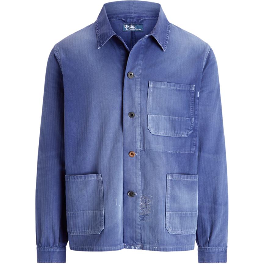 Ralph Lauren SS24 Neptune Blue Vintage Single-Breasted Casual Jacket Men MNPOOTW16021404-400