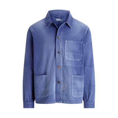 Ralph Lauren SS24 Neptune Blue Vintage Single-Breasted Casual Jacket Men MNPOOTW16021404-400