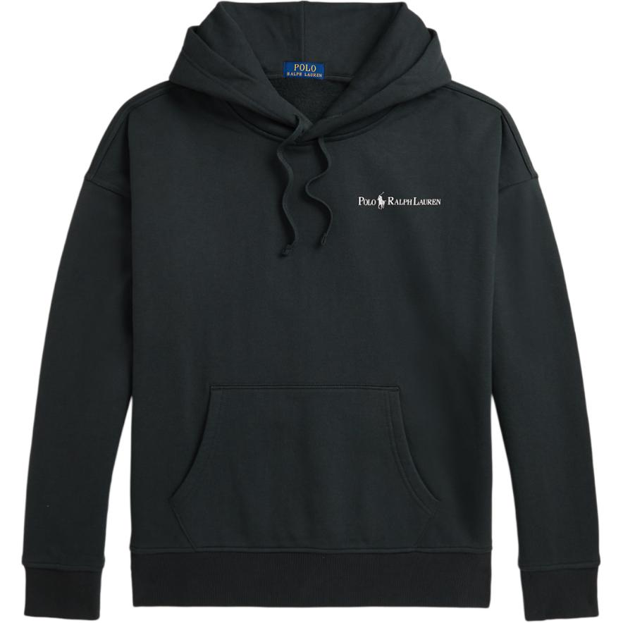 Ralph Lauren SS24 Oversized Hoodie with Logo Pattern - Faded Black MNPOKNI16823704-001