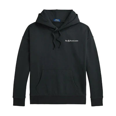Ralph Lauren SS24 Oversized Hoodie with Logo Pattern - Faded Black MNPOKNI16823704-001