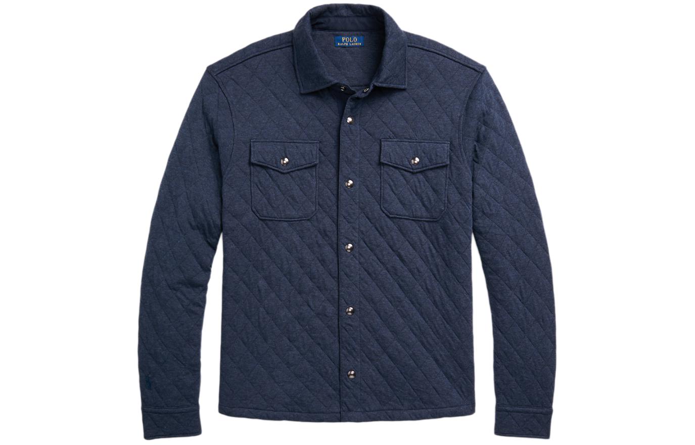 Ralph Lauren SS24 Quilted Solid Pony Embroidered Jacket Navy Blue MNPOWOV16823260-410