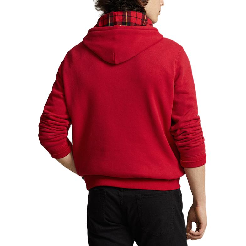 Ralph Lauren SS24 Red Hoodie with Bear Graphic Print for Men MNPOKNI16823377-600 圖 5