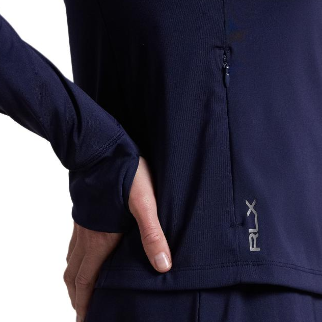 Ralph Lauren SS24 Slim Fit Logo Print Long Sleeve Polo Shirt Women Navy. WMXGKNINC020229-410 圖 6