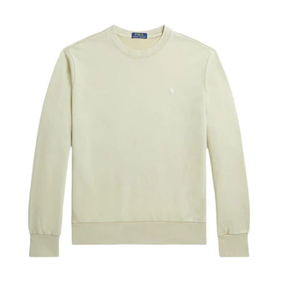 Ralph Lauren SS24 Solid Color Embroidered Pony Crewneck Beige Sweatshirt Men MNPOKNI16823455-200