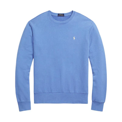 Ralph Lauren SS24 Solid Logo Embroidered Crewneck Sweatshirt Men’s Blue MNPOKNI16823464-400
