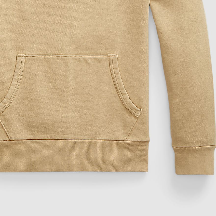 Ralph Lauren SS24 Solid Logo Embroidered Drawstring Hoodie Men Beige MNPOKNI16823626-250 圖 4