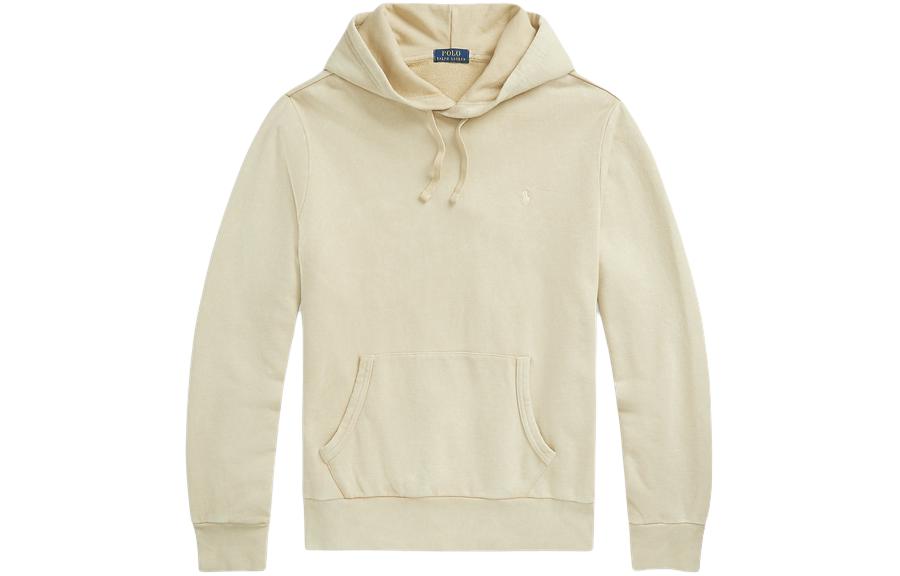 Ralph Lauren SS24 Solid Logo Embroidered Hoodie Beige Spring Edition MNPOKNI16823474-200